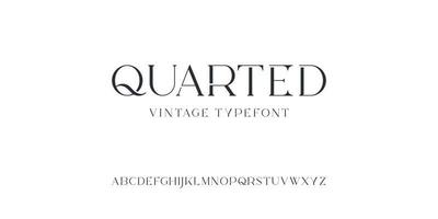 Quarted Make a Vintage alphabet font package vector