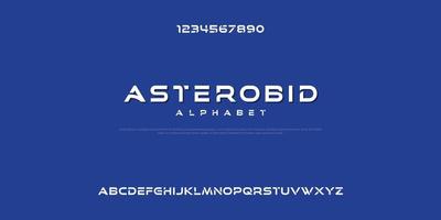 ASTEROBID custom package font more tech vector