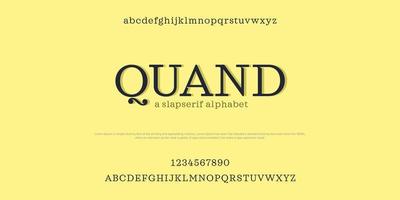 Quand Slapserif elegant typography modern design typeface. vector