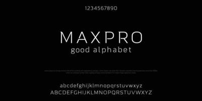 Maxpro vector alphabet, simply font alphabet