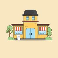 flat illustration of the restaurant, drink, and food used for print, app, web, vector