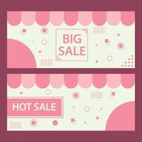 flat illustration of banner, marketing, and big sale used for print, app, web, advertising, etc vector