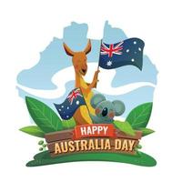 feliz dia de australia vector
