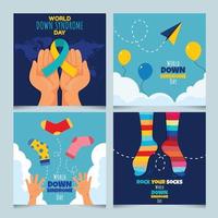 World Down Syndrome Day Social Media Post With Colorful Tone vector