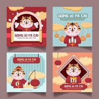 Illustration of Tiger Zodiac Chinese New Year Banner Concept vector