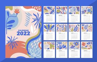 Beautiful Calendar 2022 Template vector