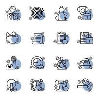 Set of New Year Resolution Icons vector