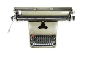 Retrato aislado de una vieja máquina de escribir foto