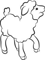 Black and White Clipart Sheep