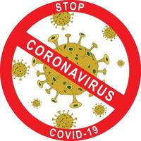 detener el coronavirus. virus peligroso. pandemia vector