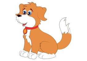 perro de dibujos animados. dulce cachorro vector