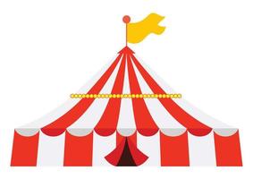 Cartoon Carnival Tent. Vector Illustration of Circus Tent