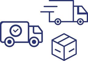 Logistics Icons in a flat mode vector