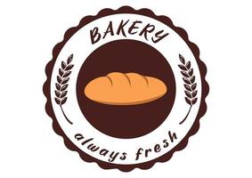 Modern logo of bakery. Bred, wheat spice, flat logo, bakery logo