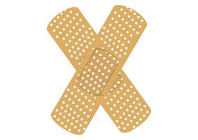 Vector illustrations of ribbon helpers. Adhesive on white background. Flexible vector bandage. Adhesive elastic rubber plasters