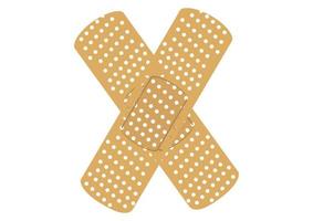 Vector illustrations of ribbon helpers. Adhesive on white background. Flexible vector bandage. Adhesive elastic rubber plasters