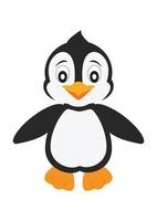 Cartoon Penguin. Smiling Penguin isolated on white background vector