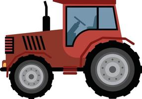 Clipart Agriculture Machine Tractor. Vector Illustration of Tractor