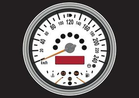 Speedometer speed car auto dashboard isolated on black background vector