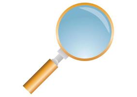 Magnifying glass isolated on white background. Vector illustration of Magnifying glass