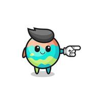 bath bombs mascot with pointing right gesture vector