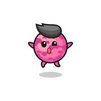 ice cream scoop character is jumping gesture vector