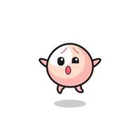 meatbun character is jumping gesture vector