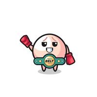 meatbun boxer mascot character vector