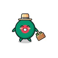 bangladesh flag herbalist character searching a herbal vector