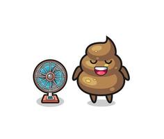 the poop character as a mechanic mascot vector