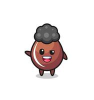 chocolate drop character as the afro boy vector
