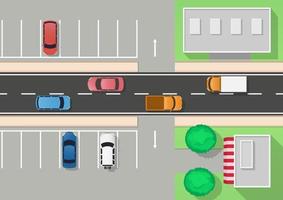 Highway top view vector