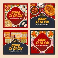 Set of Chinese New Year Cards vector