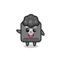 floppy disk character as the afro boy vector