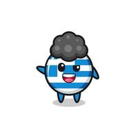 personaje de grecia como el chico afro vector