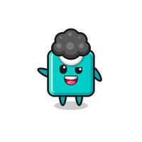 weight scale character as the afro boy vector