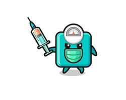 illustration of the weight scale to fight the virus vector