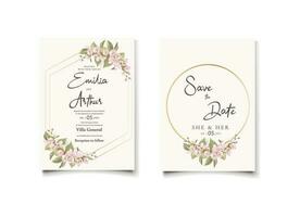 Minimalist Wedding Invitation Designs Template. vector