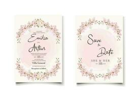 Minimalist Wedding Invitation Designs Template. vector