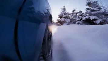 Closeup of a Rally Car Wheel Driving Off Road video