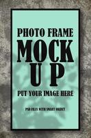 Simply minimalist photo frame mockup with shadow