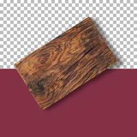 Close up view old wooden board isolated photo