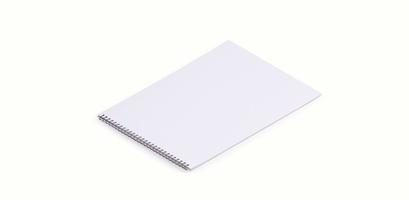 Blank paper isolated on white background. 3D rendering photo