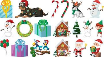 Isolated Christmas Objects And Elements Set vector