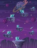 A Game Template Galaxy Space Scene vector