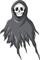 Black scary ghost isolated vector