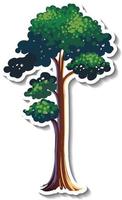 Tree sticker on white background vector