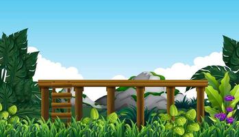 Empty nature park background vector