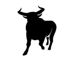 silhouettes of bull, design vector of bull, bull logo design, rodeos