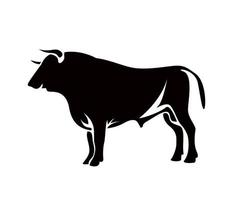 toro logo, silueta de toro, silueta de búfalo, diseño retro de toro, logo de toro en estilo retro
